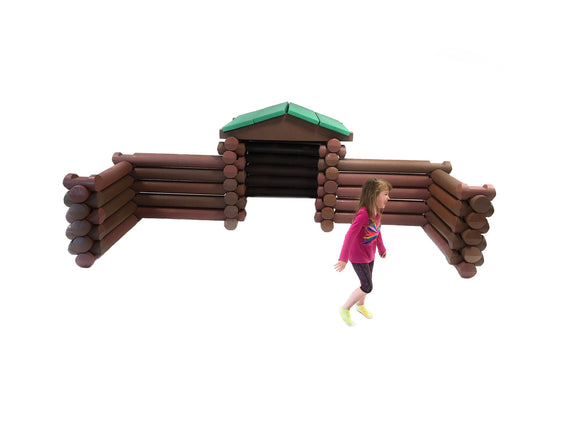 60 Piece Life-Size Foam Building Blocks Set | Big Logz® Stockade - ToyBoxly